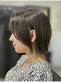 【似合わせボブ】くすみベージュ/髪質改善カラー/刈り上げボブ