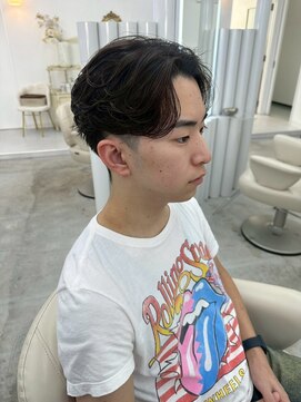 ユイマァル 岡山店(YUIMARL) 20代30代メンズデザインニュアンスパーマフェザーショート