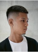 MEN'S/クロップ×ハイフェード/短髪/黒髪