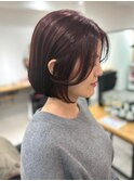 顔まわりレイヤー×ブリーチなしWカラーで大人っぽボブ【樋富】
