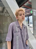 ヒュージ 表参道(huge)&nbsp;スパイキーショート/ブロンドベージュ/メンズカット/ブリーチ