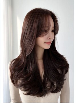 アースモード 亀戸店(EARTH Mode) ◎ロングレイヤーカット×パーマ×韓国風くびれヘア20代