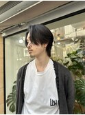 メンズ縮毛矯正で作る大人センターパートウルフ