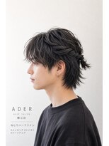 アーダーヘアーサロン 鯖江店(ADER HAIR SALON)&nbsp;メンズ無造作ツイストパーマ×ハーフアップミディアム