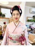 成人式新日本髪アレンジと着付け【ヘアセット/立川/立川南】