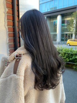 アリー 原宿 表参道(ALLY) 10代20代30代【ALLY宍戸】ブリーチなし"暗髪グレージュ"