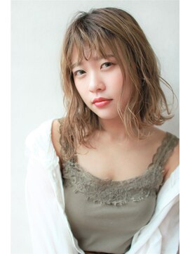 アルクバイネオリーブ 荻窪店(arc by neolive) 切りっぱなしゆるロブ  ハイトーンカラー arc by neolive 荻窪