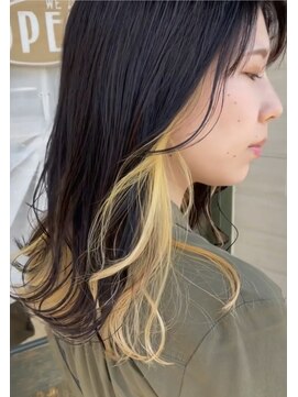 ヘアーガーデン シュシュ(hair garden chou chou) summerインナーカラー*ひまわりカラー