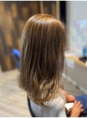 モードチョコレート外ハネボブ小顔カット前髪美髪