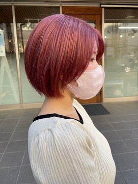 ブリッツバイレボ 船橋(BLITZ by REVO) 切りっぱなしボブ/エアリーロング/美髪/ピンクブラウン[船橋駅]