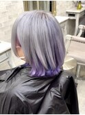 【ホワイト×インナーパープル】