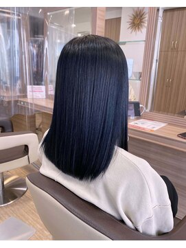 アッシュ ひばりが丘店(Ash) ブルーブラック艶髪ストレート　20代30代40代　髪質改善縮毛矯正