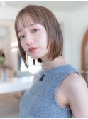 顔周りレイヤーボブ髪質改善トリートメントストレートウルフボブ