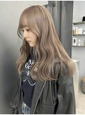 くびれヘア/アプリコットオレンジ/夏のヘアアレンジ/梅田