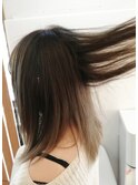 サンドベージュ裾カラー♪