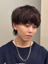 エルマーク 豊中(L-MARK) ウルフカット/メンズ/マッシュヘア/センターパート/眉毛