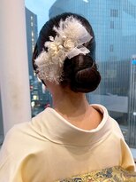 アルバム 銀座(ALBUM GINZA)&nbsp;着物ヘアおくれ毛ロングダークアッシュ_ba576733