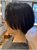 前髪無し　ショート