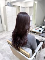 アチェロ(Acero.) チェリーレッドカラー×韓国風巻き髪