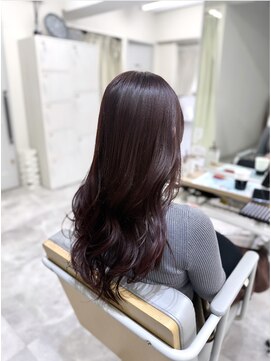 アチェロ(Acero.) チェリーレッドカラー×韓国風巻き髪