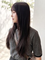 アズヘアー ラペ 三日市店(A'z hair LAPAIX)&nbsp;ぱつっと前髪の韓国風艶ロング