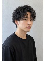ネオリーブ モカ 川崎チネチッタ店(Neolive mocca)&nbsp;メンズマッシュ×波巻きパーマ×無造作ヘア