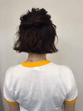 オルセン(OLSEN) ＃トップノット＃ノームコア＃うぶバング＃ミルクティカラー