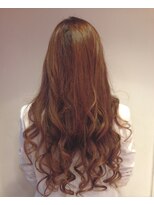 ヘアーラブジュエル(Hair Love JEWEL) オレンジベージュカラーの重めロングスタイルに！