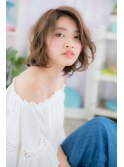 ほつれウェーブのニュアンスロングb