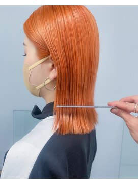 ノード(NODO) 切りっぱなしボブのオレンジカラー