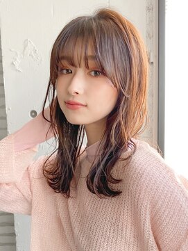 エトラ 渋谷店(etora) 前髪 ウェーブミディアム メルティーカラー 似合わせカット"