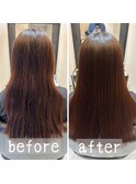 【箕面豊中池田】髪質改善縮毛矯正ビフォーアフター
