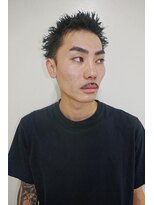 ルックグッドストア タカラヅカ(LOOK GOOD STORE TAKARAZUKA)&nbsp;メンズカットアップバングスパイキーショートブルーブラック