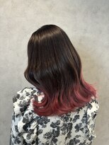 ラック(LUCK)&nbsp;ピンクグラデーション/船橋/くすみベージュ/細めハイライト