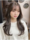 レイヤーカット オリーブベージュ カラー 韓国 髪質改善 仙台