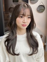 ミリ(mm)&nbsp;レイヤーカット オリーブベージュ カラー 韓国 髪質改善 仙台