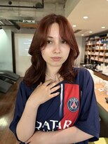 ノラジャーニー(NORA Journey)&nbsp;上田/オレンジカラー暖色カラーかきあげレイヤーカット