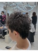 渋谷スパイキーショートパーマスパイキーパーマ刈り上げショート