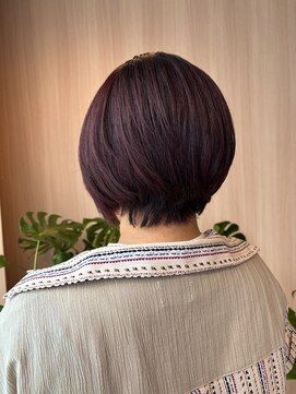 オン キャナルシティ博多前店(on) 【中里恵梨】レッドブラウン×艶ボブ/髪質改善ケア/20代/博多