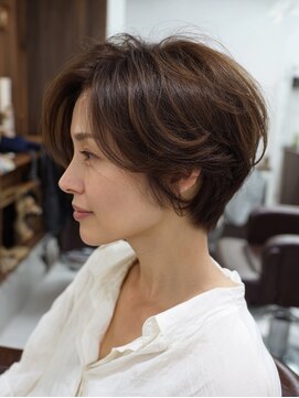 レリーノーブル 西宮北口(RelyNoble) くせ毛活かしボブ×美肌ハイライトでまとまりやすく[西宮北口]