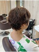 パーマショートボブ
