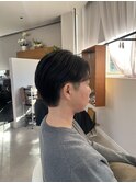 メンズセンターパート