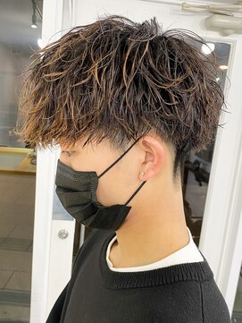 エルマーク 梅田(L-MARK) ツイストスパイラル/スパイラルパーマ/メンズ/マッシュ/眉毛