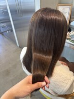 オーガニック リブ 川越(organic+live) 春のうるツヤ◎髪質改善ストレート×ベージュ艶髪カラーロング