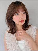 ワンホンレイヤーモテ髪くせ毛風カール前髪結べるボブ美髪