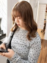 ユイマァル 倉敷(YUIMARL)&nbsp;倉敷ブリーチ20代30代40代ダブルカラーミルクティーベージュ