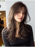  ミディアムレイヤー×白髪ぼかしカラー30代40代50代60代