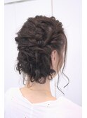 編み込みねじねじアレンジ
