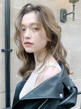 アイティー バイ アルバム 浦和店(IT by ALBUM) ヨーロピアンウェーブ_ココアブラウンフリンジウェーブ_36868