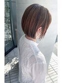 パッツンボブと大人のハイライトカラー*